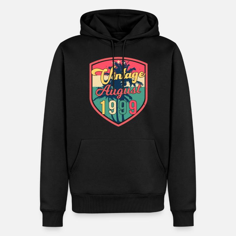 Bester Geburtsmonat August 1999 - Männer Premium Bio Hoodie - Schwarz