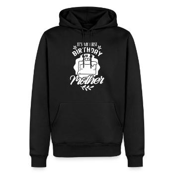 Es Ist Mein Erster Geburtstag Als Mutter Mama Mami - Männer Premium Bio Hoodie - Schwarz - Vorne - Nico (187cm)