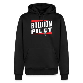 Vol de pilote de montgolfière Balloonist Montgolfière - Sweat à capuche Premium bio Homme - noir - Devant - Nico (187cm)