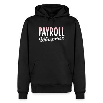 Payroll Whisperer Ressources humaines RH - Sweat à capuche Premium bio Homme - noir - Devant - Nico (187cm)
