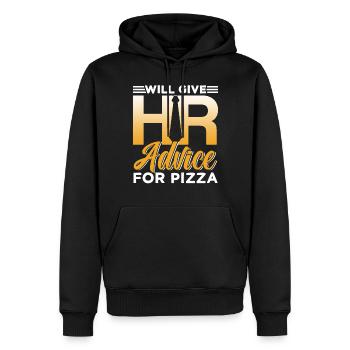 Personalwesen Pizza Ressources humaines Personaler RH - Sweat à capuche Premium bio Homme - noir - Devant - Nico (187cm)