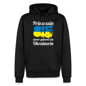 Prinzessin Ukrainer Ukrainisches Ukraine - Männer Premium Bio Hoodie - Schwarz - Vorne - Nico (187cm)