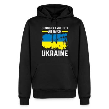 Urlaub Ukrainer Ukraine - Männer Premium Bio Hoodie - Schwarz - Vorne - Nico (187cm)