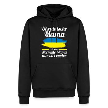 Ukrainerin Ukrainische Mama Ukraine Mutter - Männer Premium Bio Hoodie - Schwarz - Vorne - Nico (187cm)