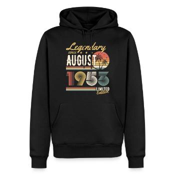 Légendaire depuis août 1953 Édition limitée - Sweat à capuche Premium bio Homme - noir - Devant - Nico (187cm)
