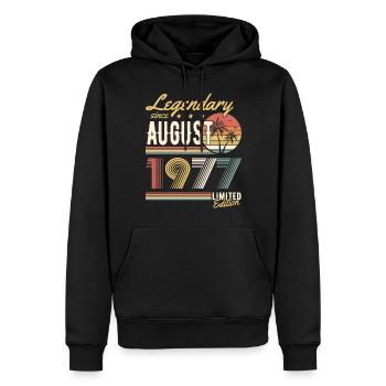Légendaire depuis août 1977 Édition limitée - Sweat à capuche Premium bio Homme - noir - Devant - Nico (187cm)