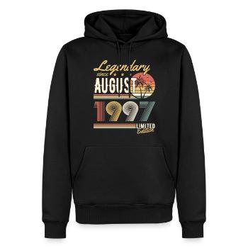 Légendaire depuis août 1997 Édition Limitée - Sweat à capuche Premium bio Homme - noir - Devant - Nico (187cm)