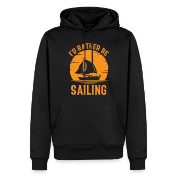 I'd Rather Be Sailing - Boat Ship Captain Sailors - Men’s Premium Organic Hoodie - black - Front - Nico (187cm)