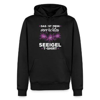 Das ist mein verrücktes Seeigel T-Shirt Seeigel - Männer Premium Bio Hoodie - Schwarz - Vorne - Nico (187cm)