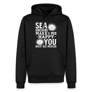 Seeigel machen mich glücklich Du Nicht so sehr - Männer Premium Bio Hoodie - Schwarz - Vorne - Nico (187cm)