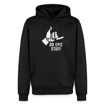 Do Epic Stuff Surfer Surfing Shaka Windsurfer Surf - Männer Premium Bio Hoodie - Schwarz - Vorne - Nico (187cm)
