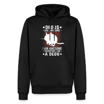 Degus sind fantastisch Nagetier Gewöhnlicher Degu - Männer Premium Bio Hoodie - Schwarz - Vorne - Nico (187cm)