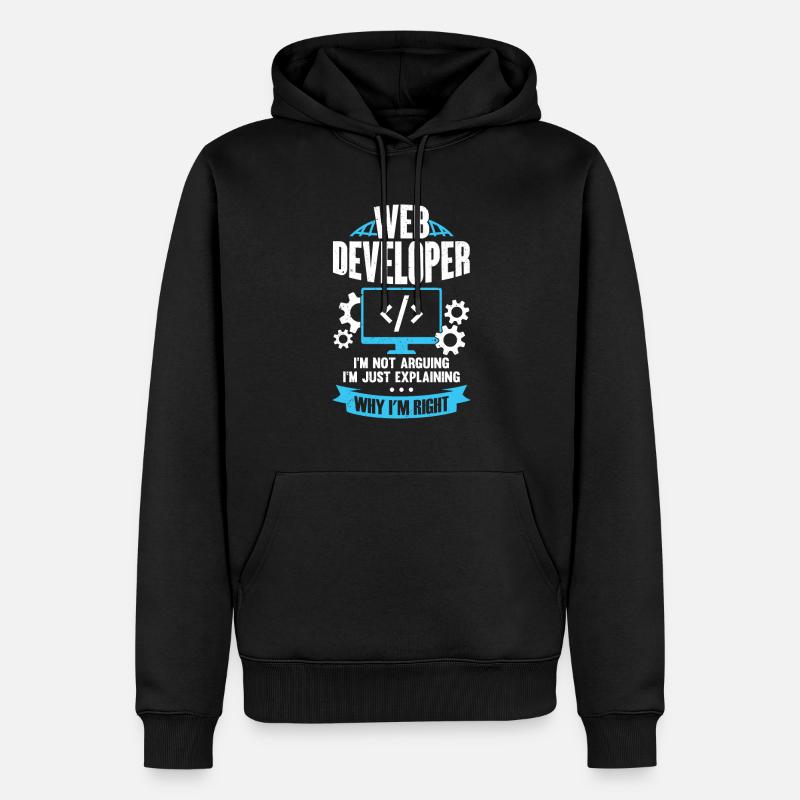Lustiges Webdesign Beruf Webdesigner Geschenk - Männer Premium Bio Hoodie - Schwarz