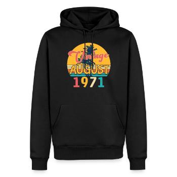 Geboren Im August 1971 - Männer Premium Bio Hoodie - Schwarz - Vorne - Nico (187cm)