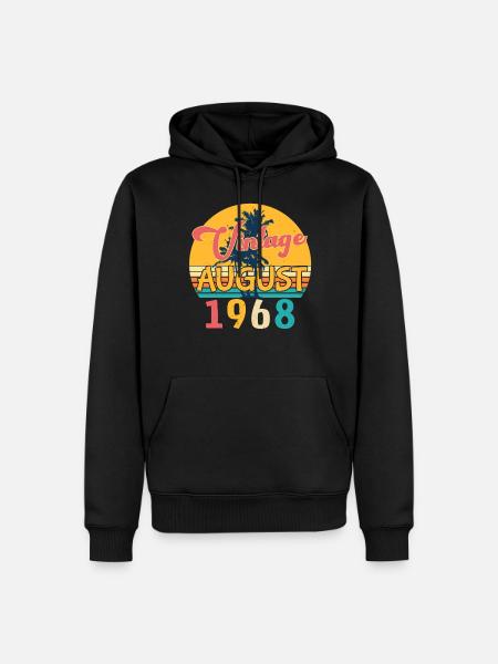 Born August 1968 - Men’s Premium Organic Hoodie - black
