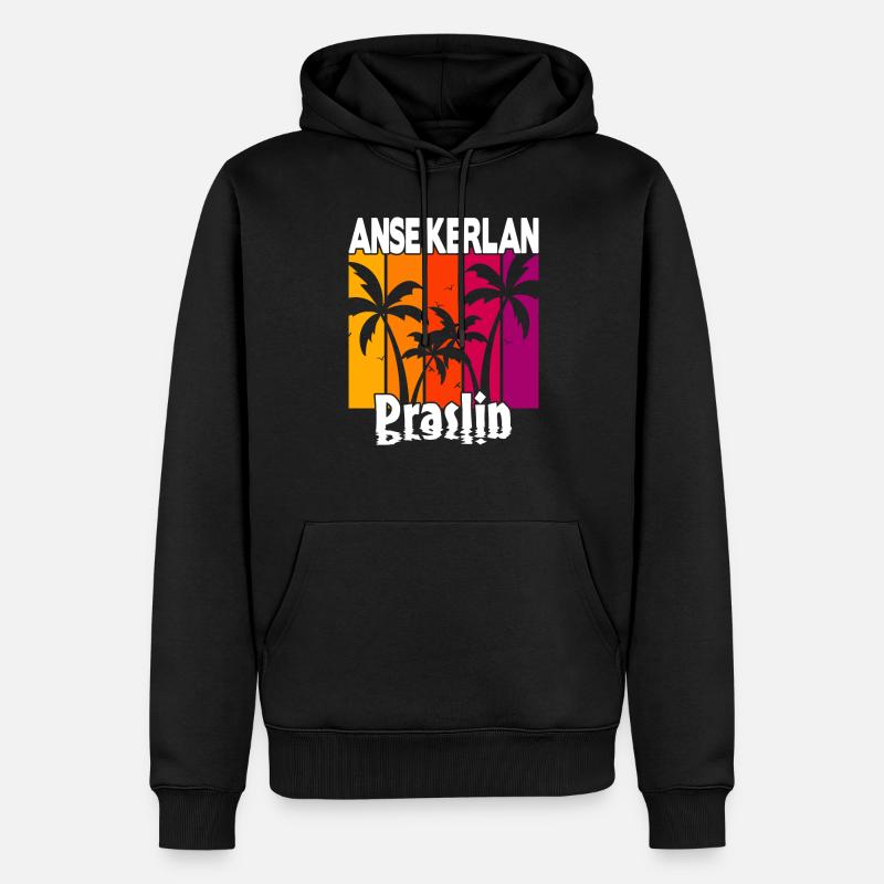 Anse Kerlan Praslin - Sweat à capuche Premium bio Homme - noir