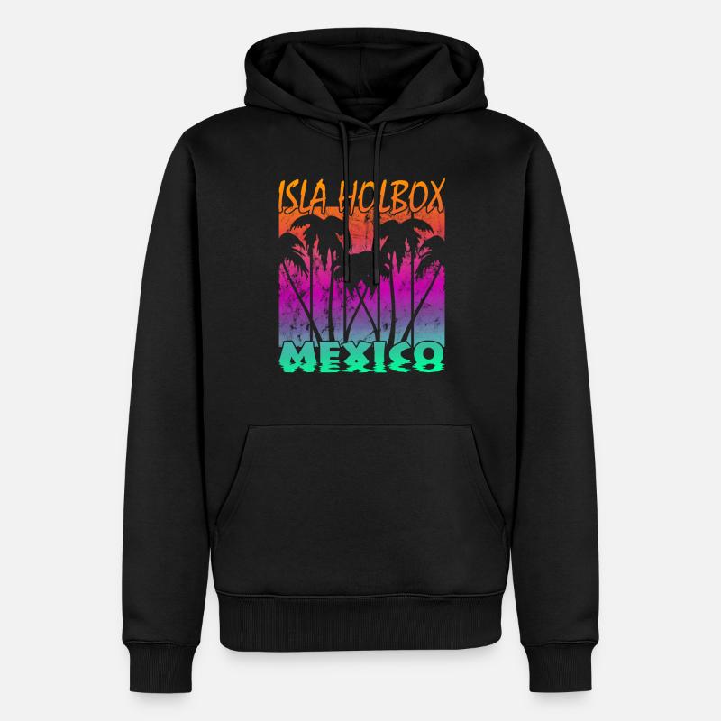 Isla Holbox Mexico - Männer Premium Bio Hoodie - Schwarz