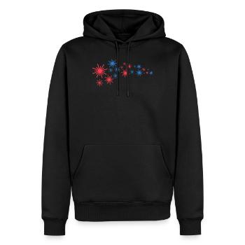 Sternenflotte In Blau Und Rot - Männer Premium Bio Hoodie - Schwarz - Vorne - Nico (187cm)