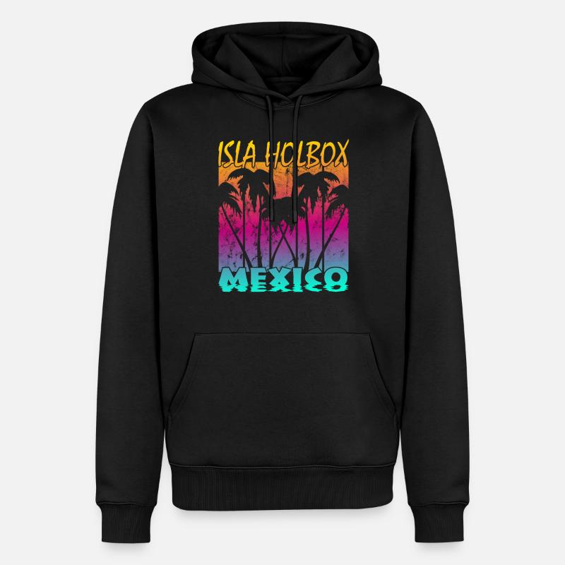 Isla Holbox Mexico - Männer Premium Bio Hoodie - Schwarz