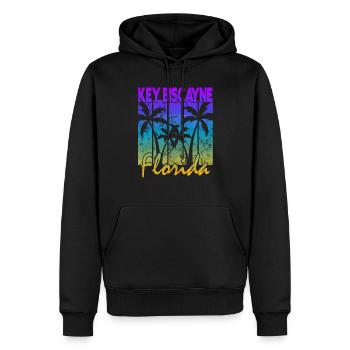 Key Biscayne Floride - Sweat à capuche Premium bio Homme - noir - Devant - Nico (187cm)