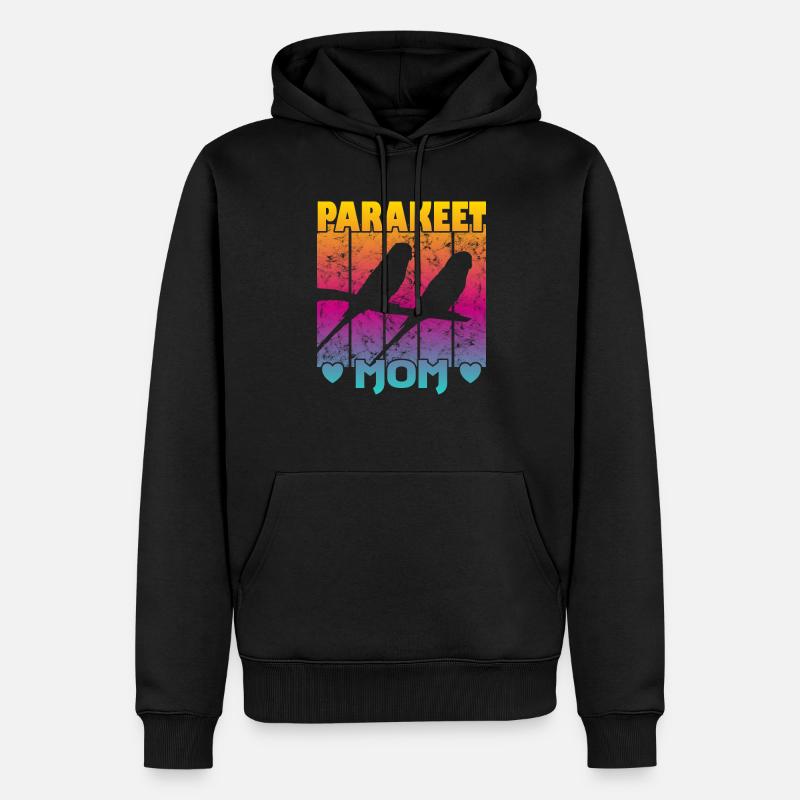 Parakeet Mom - Männer Premium Bio Hoodie - Schwarz