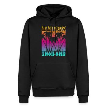 Vintage Phi Phi Islands Thaïlande - Sweat à capuche Premium bio Homme - noir - Devant - Nico (187cm)