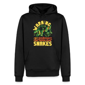 Snake Serpent Warning May - Männer Premium Bio Hoodie - Schwarz - Vorne - Nico (187cm)