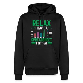 Ich Habe Ein Spreadsheet Dafür Buchhalter Tabelle - Männer Premium Bio Hoodie - Schwarz - Vorne - Nico (187cm)