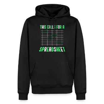 Cela nécessite un table comptable de feuille de calcul - Sweat à capuche Premium bio Homme - noir - Devant - Nico (187cm)