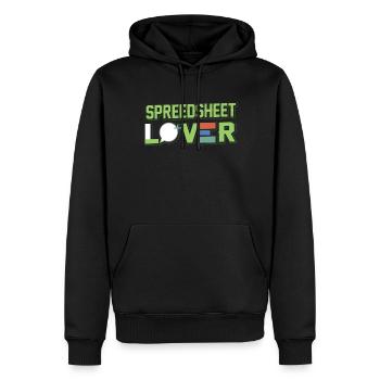 Amateurs de feuilles de calcul Comptable Travail de table - Sweat à capuche Premium bio Homme - noir - Devant - Nico (187cm)