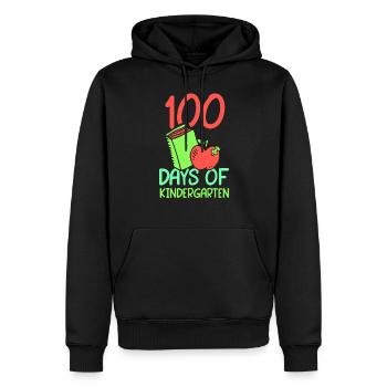 100 Days Kindergarten Funny Sweet Sayings Équipe - Sweat à capuche Premium bio Homme - noir - Devant - Nico (187cm)