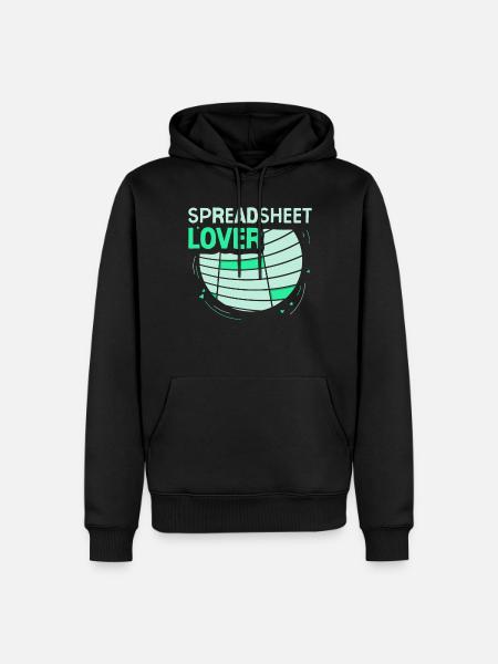Lovers of Spreadsheets Spreadsheet Table - Men’s Premium Organic Hoodie - black