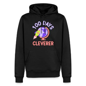 100 jours de dictons intelligents Sweet Team Drôle - Sweat à capuche Premium bio Homme - noir - Devant - Nico (187cm)