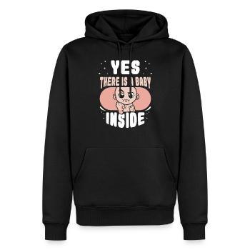 Ja Da Ist Ein Baby Drin Schwanger Baby Inside Süß - Männer Premium Bio Hoodie - Schwarz - Vorne - Nico (187cm)