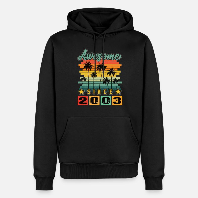 Awesome Since 2003 - Männer Premium Bio Hoodie - Schwarz