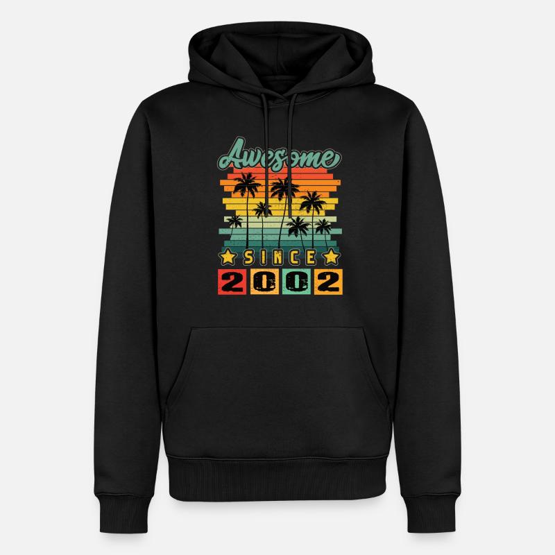 Awesome Since 2002 - Männer Premium Bio Hoodie - Schwarz