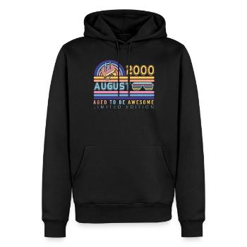 Geboren Im August 2000 - Männer Premium Bio Hoodie - Schwarz - Vorne - Nico (187cm)