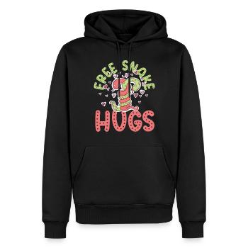 Snake Serpent Free Snake Hugs - Männer Premium Bio Hoodie - Schwarz - Vorne - Nico (187cm)