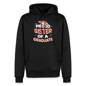 Stolze Schwester Eines Absolventen Absolvent - Männer Premium Bio Hoodie - Schwarz - Vorne - Nico (187cm)