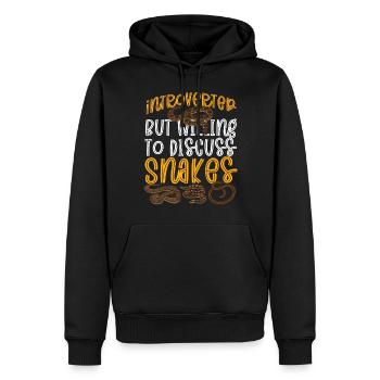 Snake Serpent Introverted But - Männer Premium Bio Hoodie - Schwarz - Vorne - Nico (187cm)