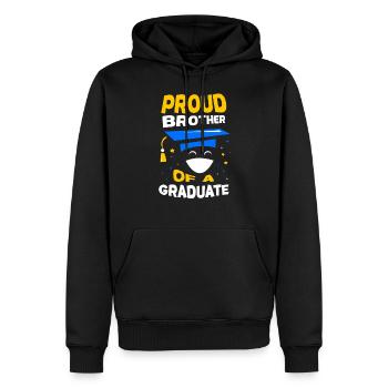 Stolzer Bruder Eines Absolventen Absolvent - Männer Premium Bio Hoodie - Schwarz - Vorne - Nico (187cm)
