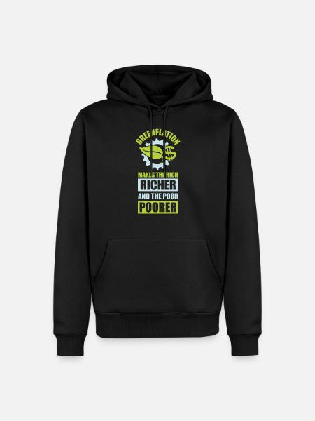Greenflation Green Energy Prices Inflation - Men’s Premium Organic Hoodie - black