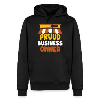 Stolzer Geschäftsinhaber Unternehmer Gründer CEO - Männer Premium Bio Hoodie - Schwarz - Vorne - Nico (187cm)
