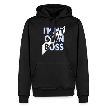Ich Bin Mein Eigener Chef Unternehmer CEO Gründer - Männer Premium Bio Hoodie - Schwarz - Vorne - Nico (187cm)