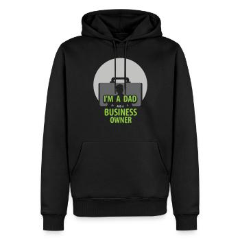 Ich Bin Ein Vater Und Ein Geschäftsinhaber CEO - Männer Premium Bio Hoodie - Schwarz - Vorne - Nico (187cm)