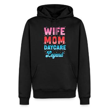 Fournisseur de services de garde d’enfants Enseignant - Sweat à capuche Premium bio Homme - noir - Devant - Nico (187cm)