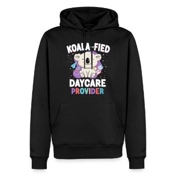Fournisseur de services de garde d’enfants Enseignant - Sweat à capuche Premium bio Homme - noir - Devant - Nico (187cm)