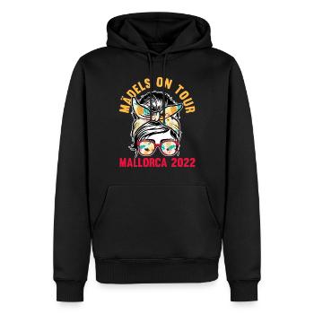 Mädels on Tour Mallorca 2022 - Männer Premium Bio Hoodie - Schwarz - Vorne - Nico (187cm)