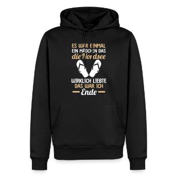 Es war einmal ein Mädchen das Nordsee wirklich lie - Männer Premium Bio Hoodie - Schwarz - Vorne - Nico (187cm)