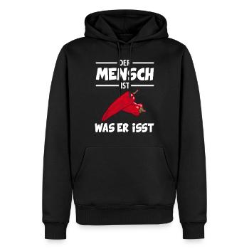 Lustiger Koch Küchen Spruch Scharfes Essen Chilli - Männer Premium Bio Hoodie - Schwarz - Vorne - Nico (187cm)